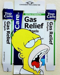 emballage de médicament détourné avec Homer Simpson