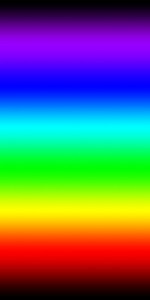agencement des 7 couleurs de l'arc en ciel