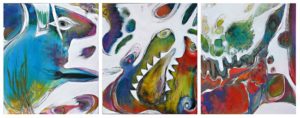 art et condition humaine :Le crocodile et le renard ou de la remise en cause des statut, peinture veronique egloff