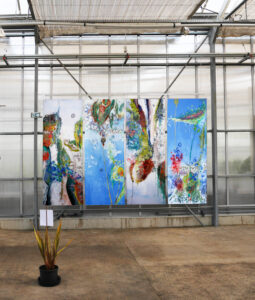 Pollen, Vision artistique d'anémogamie (pollinisation par le vent)par veronique egloff