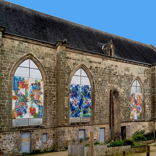 fresques XXL chapelle d'Auray par veronique egloff 2024